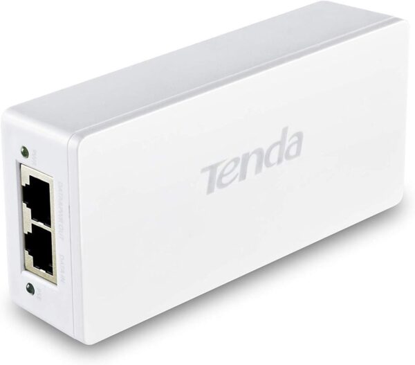 Tenda PoE Injector 48V, IEEE802.3at Gigabit PoE Injector up to 30W, Compatible with IEEE 802.3af, RJ45 Port, Passive PoE 10 / 100Mbps, Distance Up to 100 Meters, Plug and Play(PoE30G-AT)